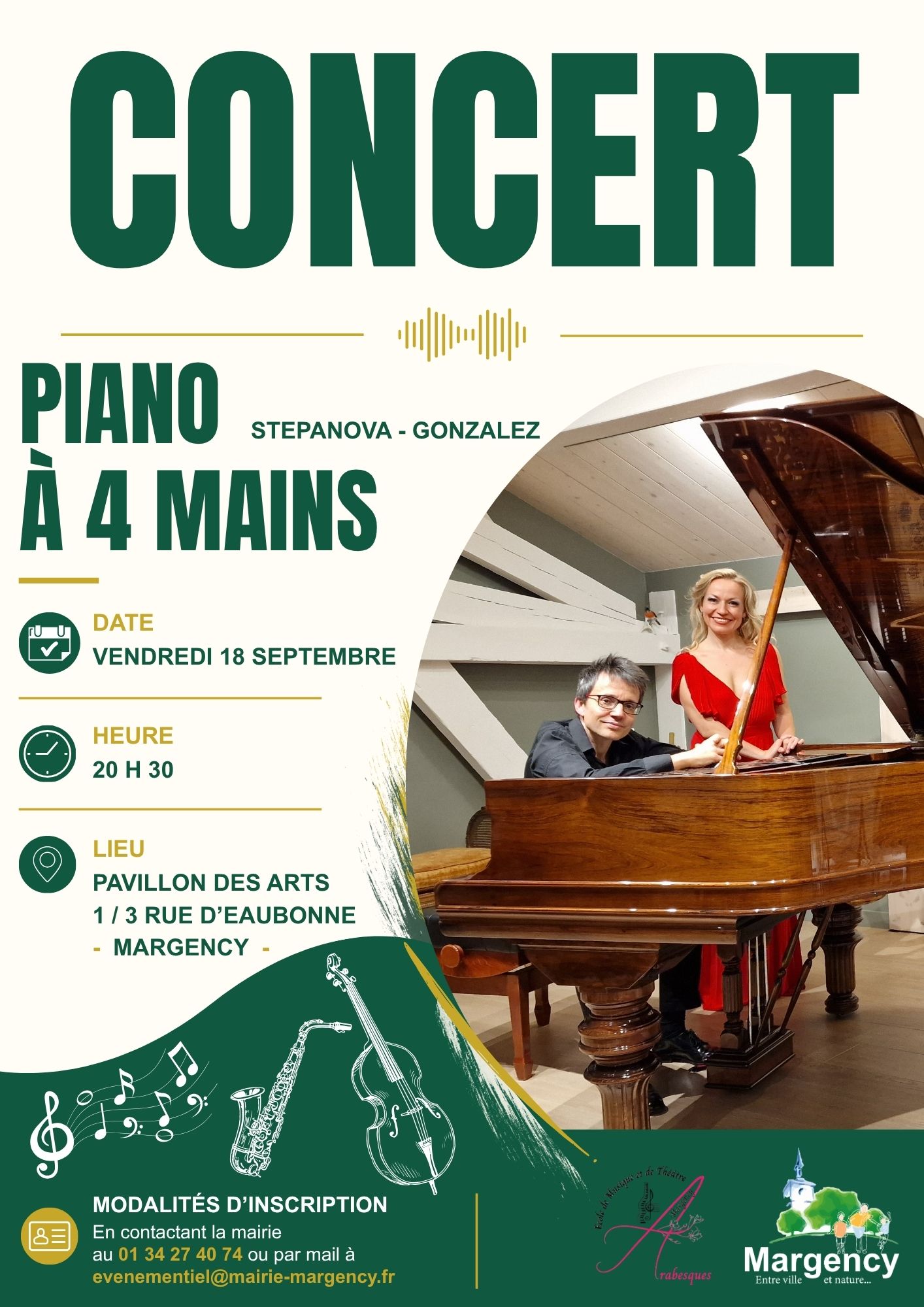 Concert piano 18 septembre 2026 - Margency