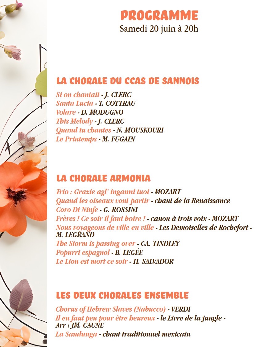 Programme concert Armonia - Ermont - 2026 Programme concert Armonia - Ermont - 2026