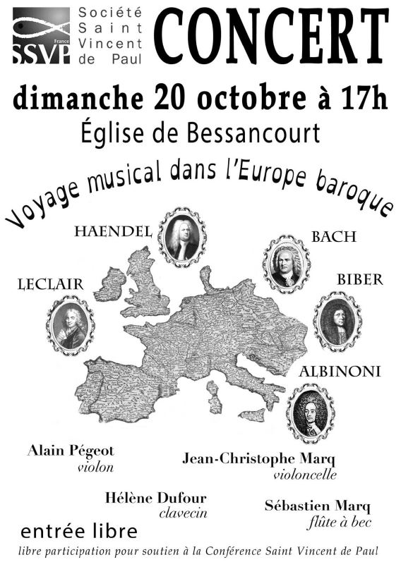 Concert musique baroque 20 octobre 2019