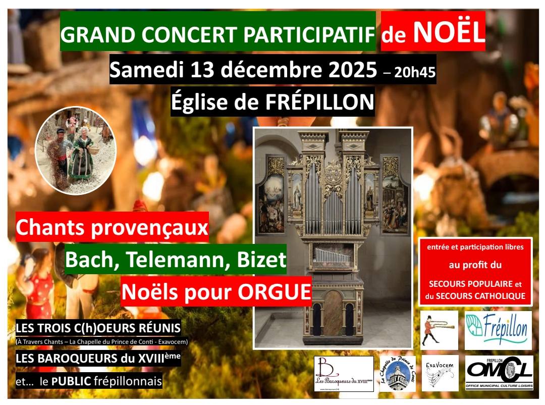 Concert de No&euml;l - Fr&eacute;pillon - 13 d&eacute;cembre 2025