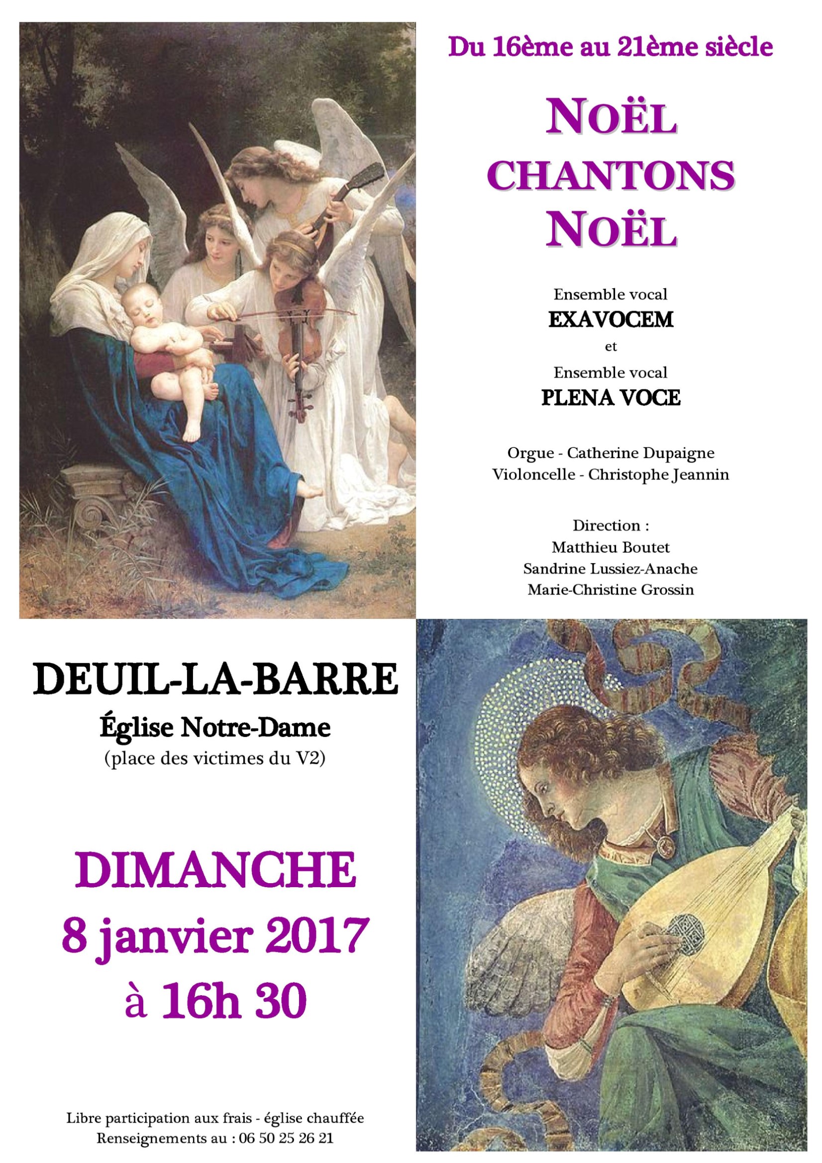 Concert de deuil-la-Barre du 8 janvier 2017