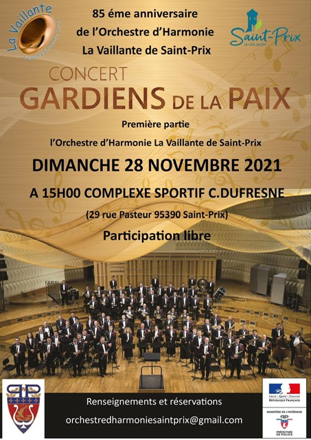 Concert Gardiens de la Paix - Saint-Prix - 28 novembre 2021