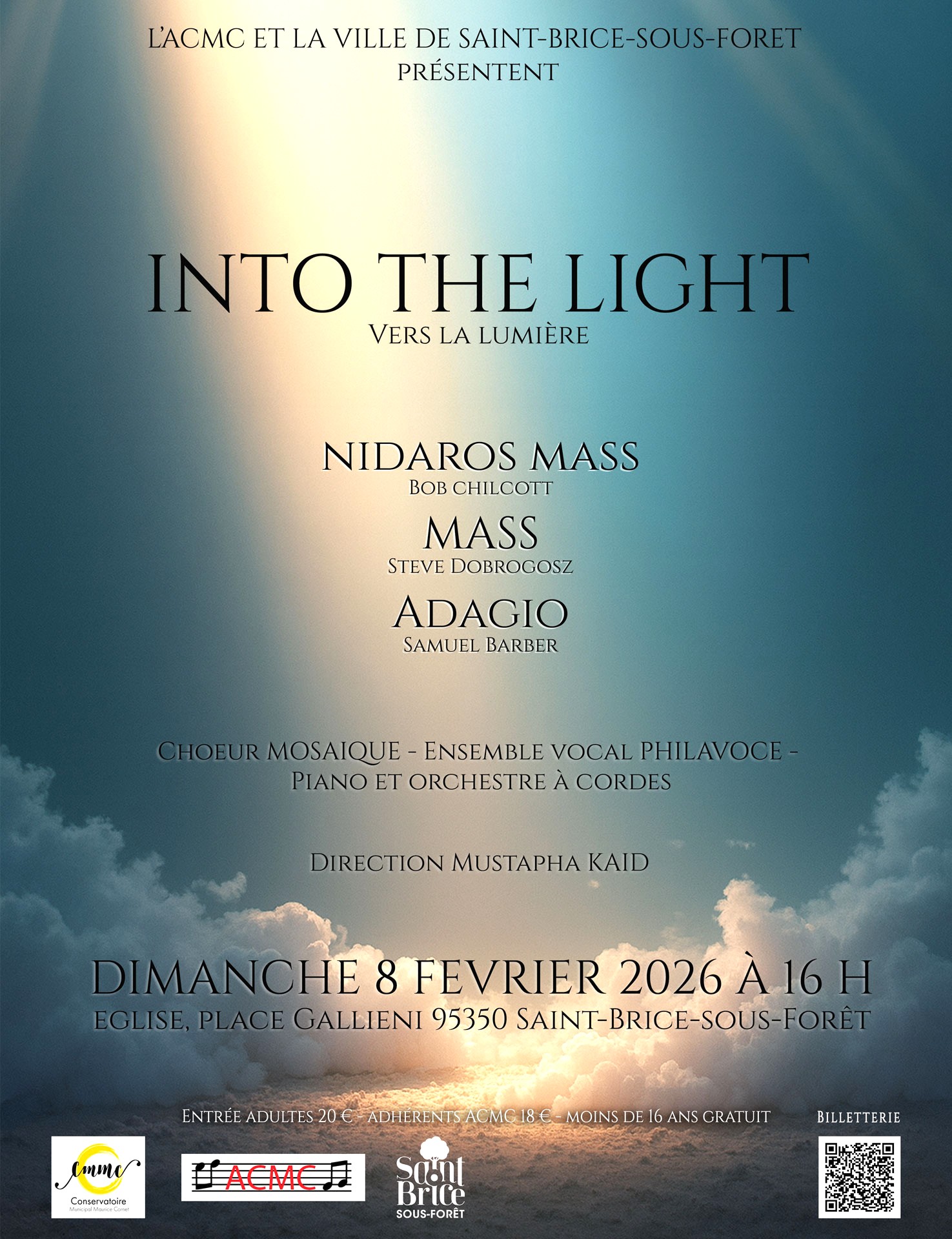 Concert Deuil - Into the Light - Saint-Brice-sous-For&ecirc;t - 8 f&eacute;vrier 2026
