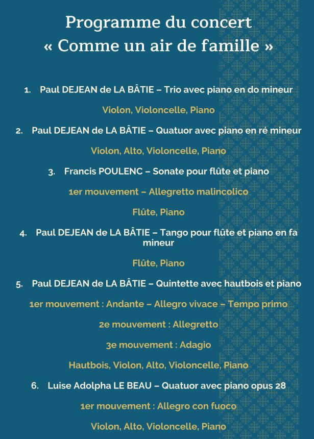 Concert musique de chambre - Montmorency - 24 mars 2024