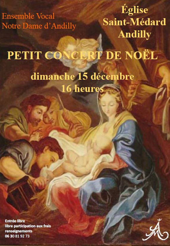 Concert de Noël à Andilly 15 décembre 2019