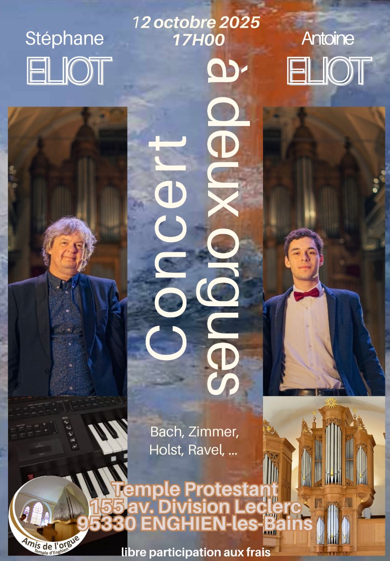 Concert deux orgues Enghien 12 octobre 2025