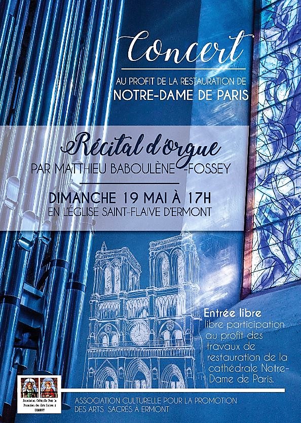 Récital d'orgue à Ermont le 19 mai 2019