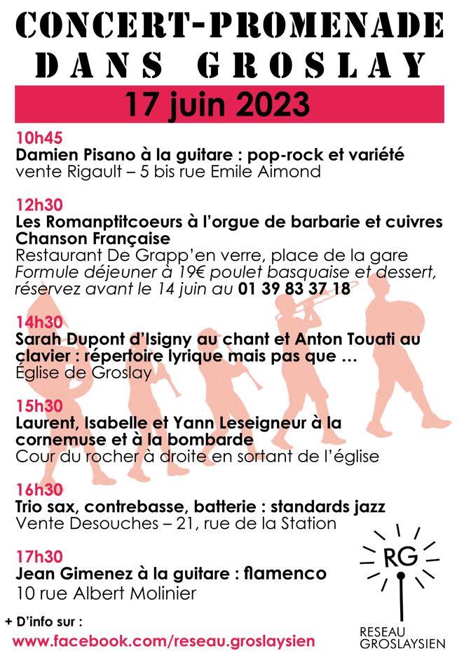 Concert promenade dans Groslay - 17 juin 2023