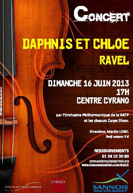 affiche DAPHNIS ET CHLOE  à Sannois
