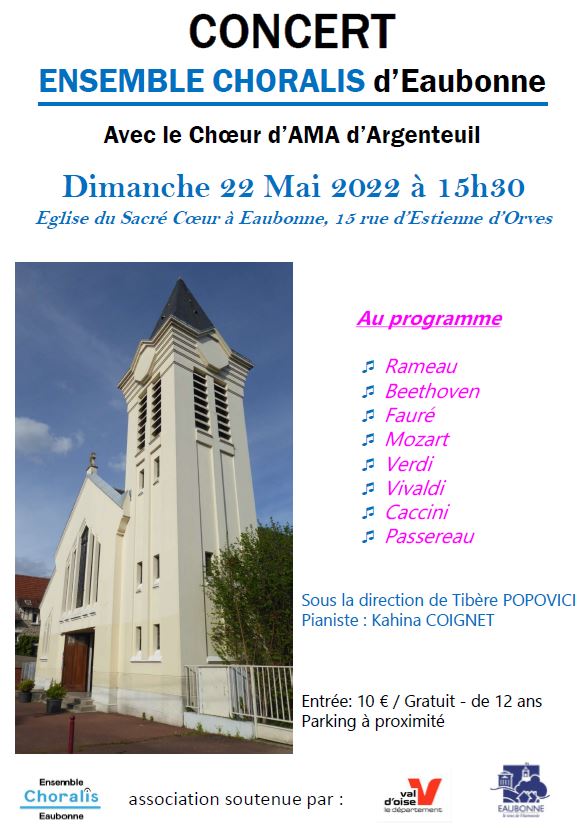 Concert de l'ensemble Choralis et du Choeur d'AMA d'Argenteuil