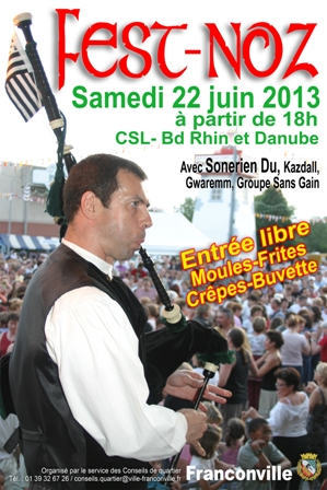 affiche du FEST NOZ de FRANCONVILLE