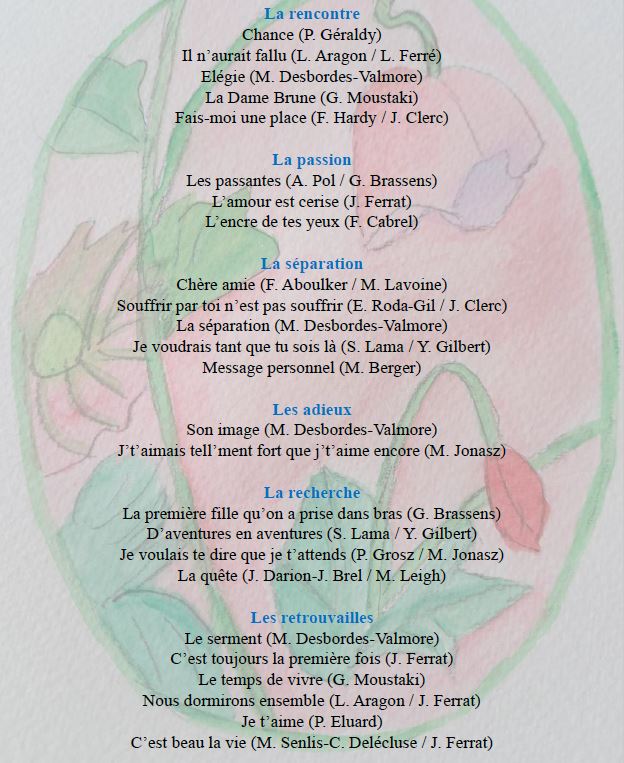 L'amour retrouvé - Le programme