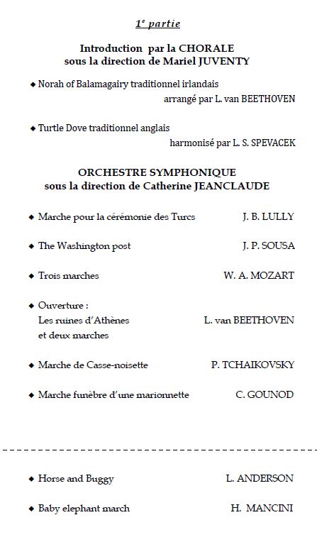 Concert La Lyre amicale - 19 novembre 2023 - 1ere partie