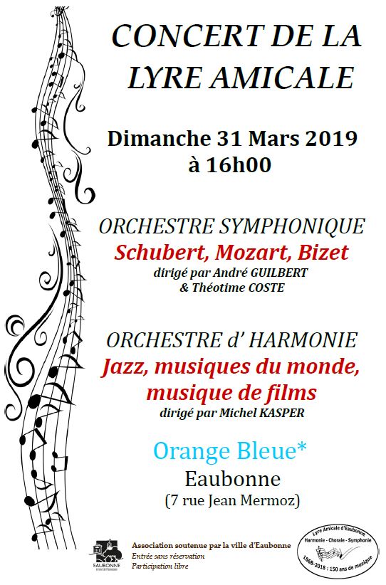 Concert de la Lyre Amicale - 30 mars 2019