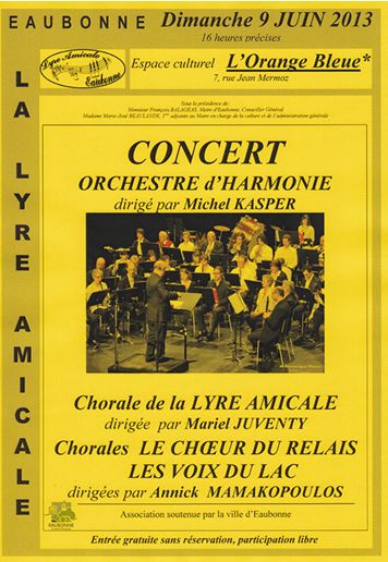 concert de la LYRE AMICALE le 9 juin 2013