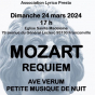 Concert : Requiem Mozart proposé par l’association Lyrico Presto