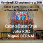 Concert de chant et d'orgue avec Julia Ruiz et Miguel Bernal