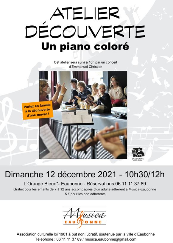 Atelier découverte Musica Eaubonne 12 décembre 2021