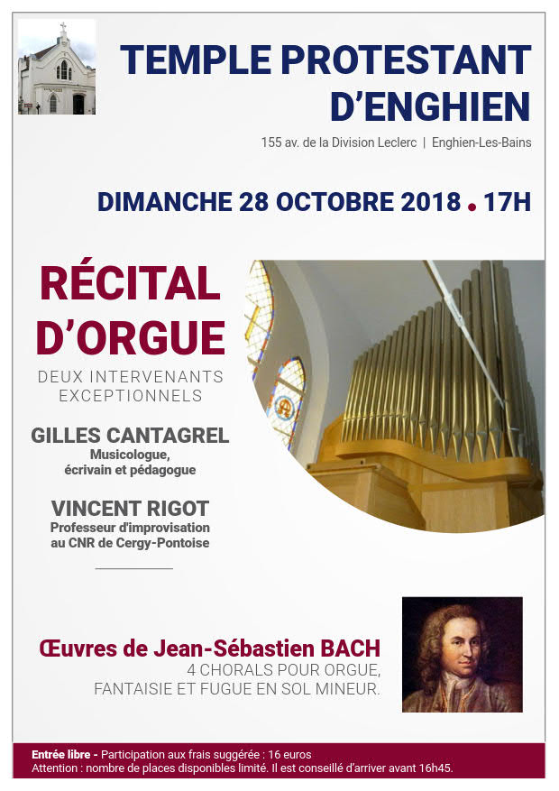 Récital d'orgue commenté à Enghien-les-Bains