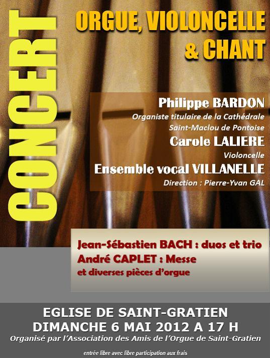 concert orgue violoncelle chant 6 mai 2012