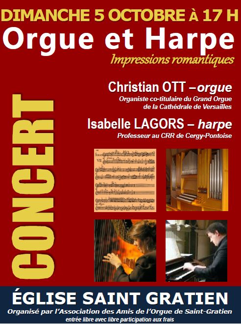 CONCERT ORGUE et HARPE à SAINT-GRATIEN