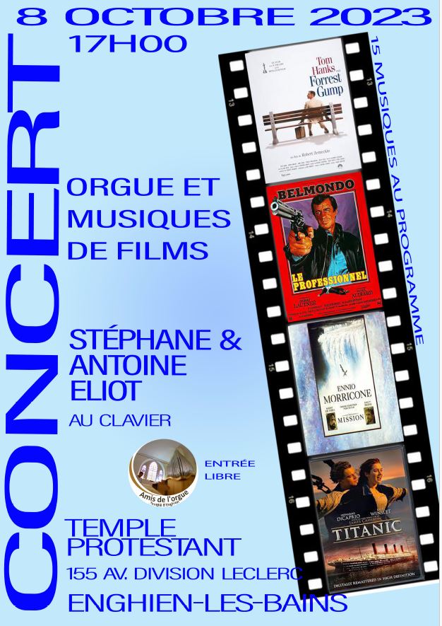 Orgue et musiques de films - Enghien - 8 octobre 2023
