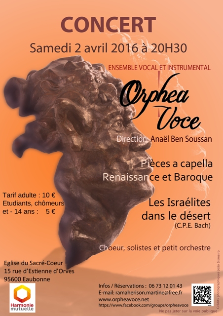 concert de ORPHEA VOCE le 2 avril 2016