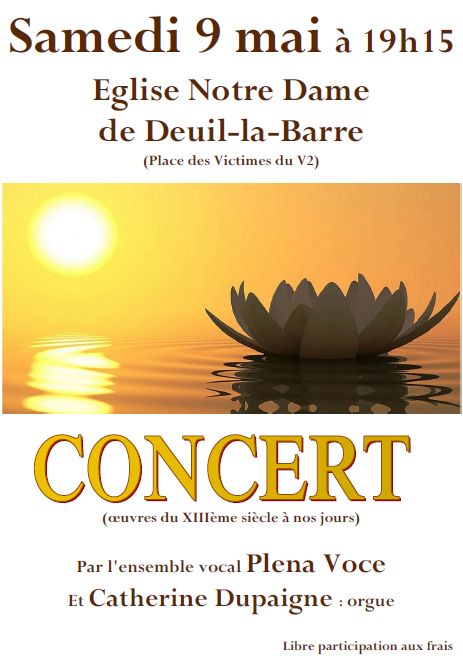 concert de PLNA VOCE - Deuil la Barre - 9 mai 2015