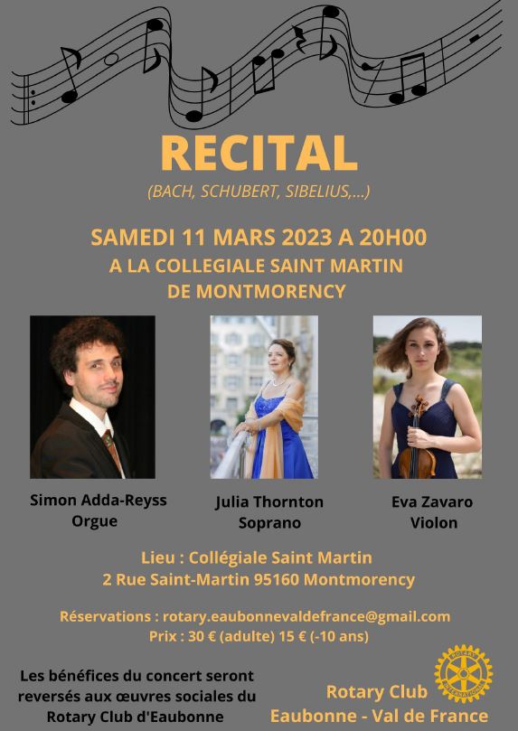 Récital Montmorency 11 mars 2023