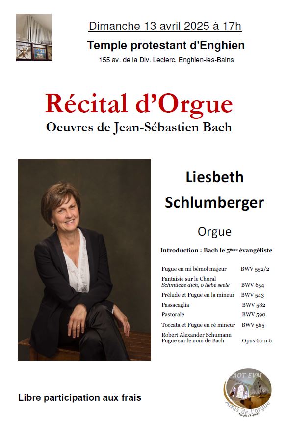 Récital Orgue Enghien 13 avril 2025