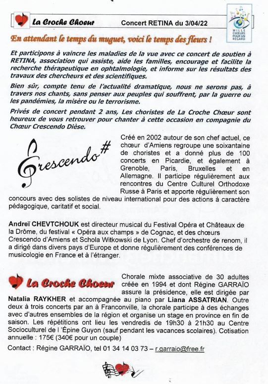 Concert Croche Choeur et Crescendo