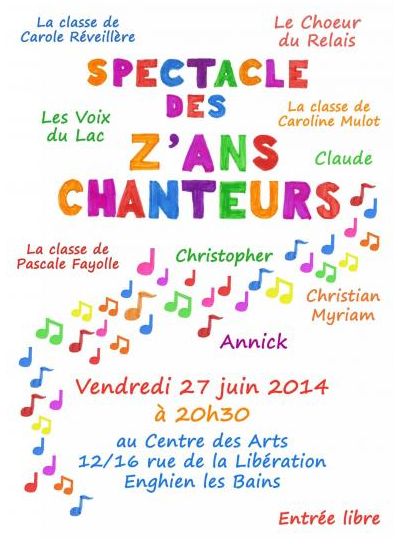 spectacledes Z'ans chanteurs