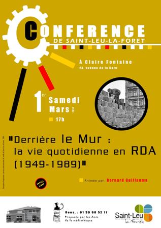 CONF2RENCE : LA VIE QUOTIDIENNE EN RDA