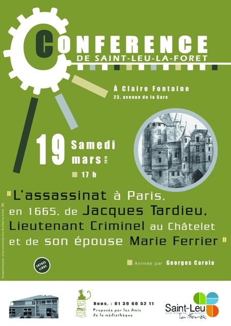Conférence le 19 mars à Eaubonne