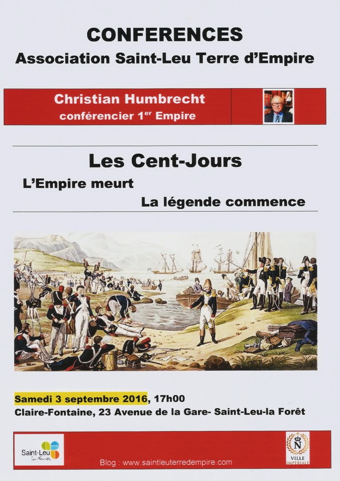 Conférence LES CENTS JOURS DE NAPOLEON