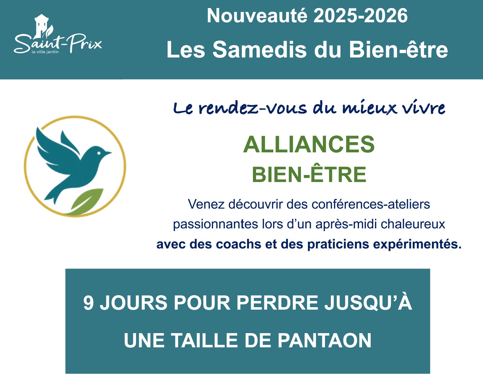 Conf&eacute;rence Alliance Bien-&ecirc;tre 30 mai 2026 - Saint-Prix