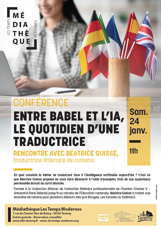 Rencontre avec B&eacute;atrice Guisse - Taverny le 24 janvier 2026