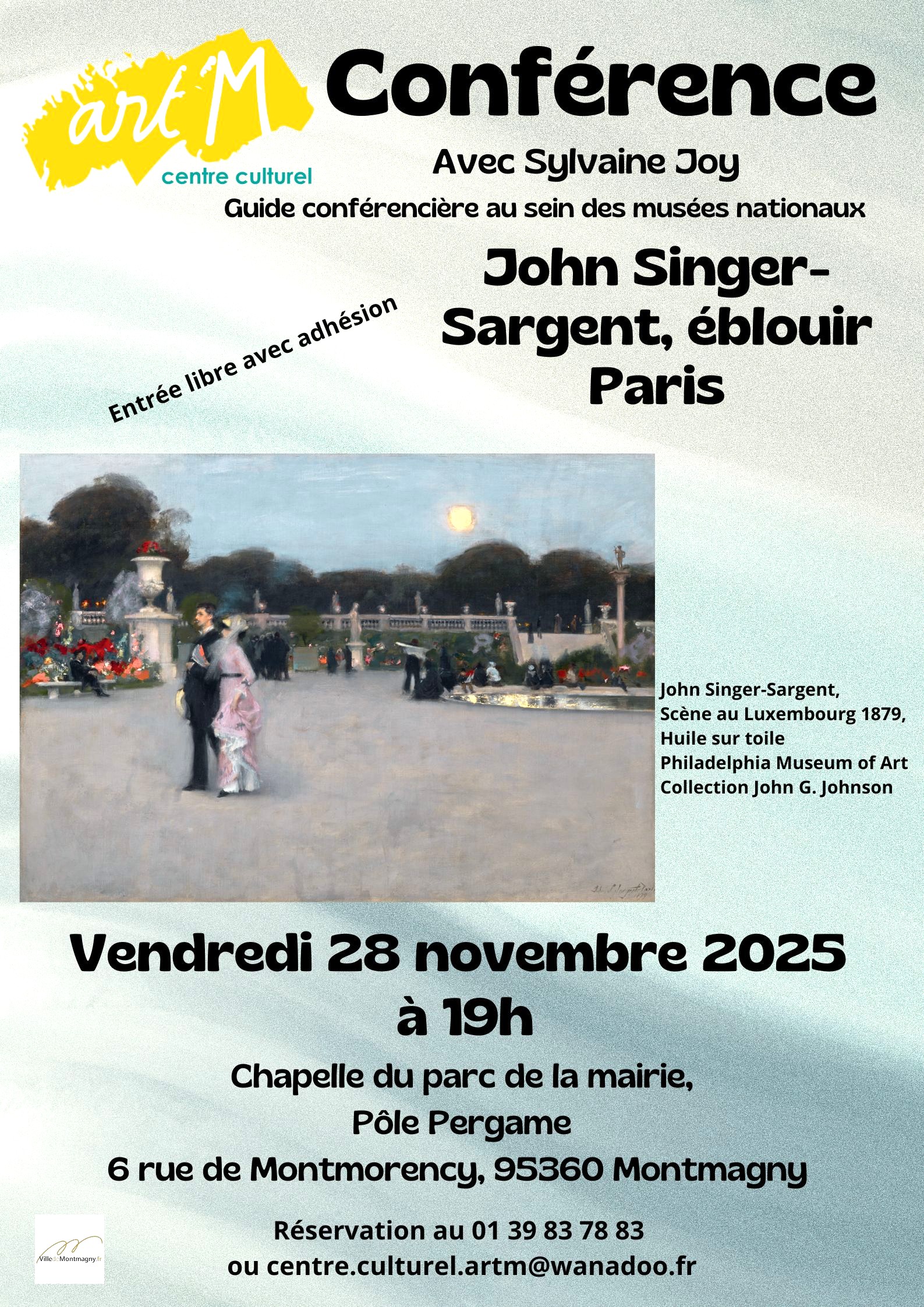 CONFERENCE John Singer-Sargent - Montmagny