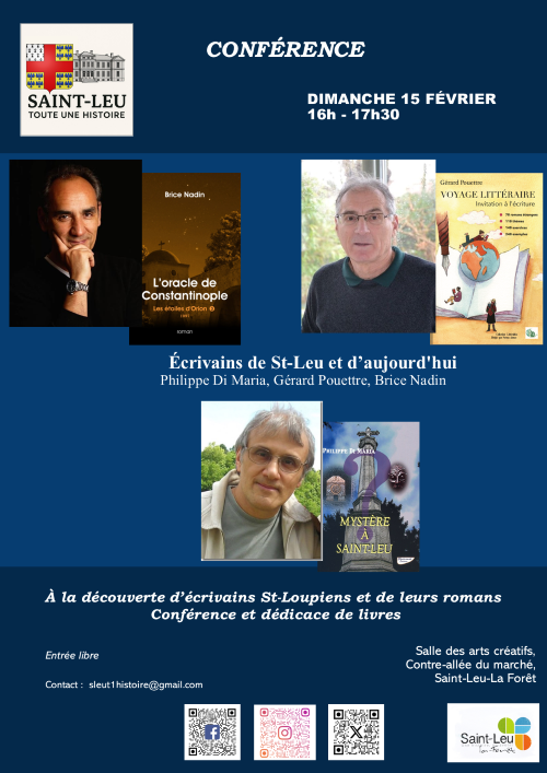 Conf&eacute;rence auteurs locaux Saint-Leu 15 f&eacute;vrier 2026