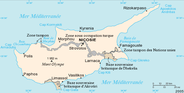 Carte de Chypre