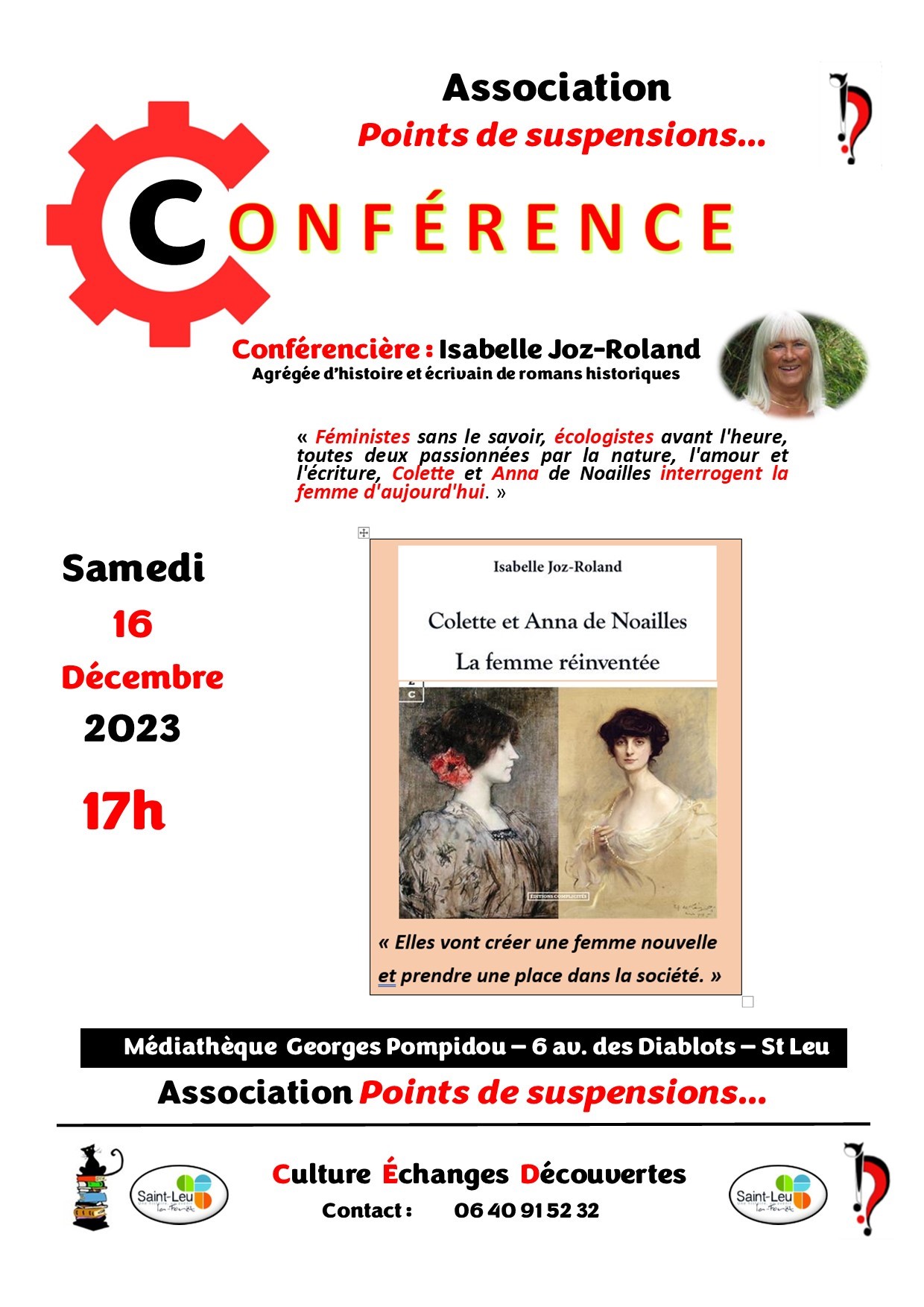 Conférence Colette et Anna de Noailles