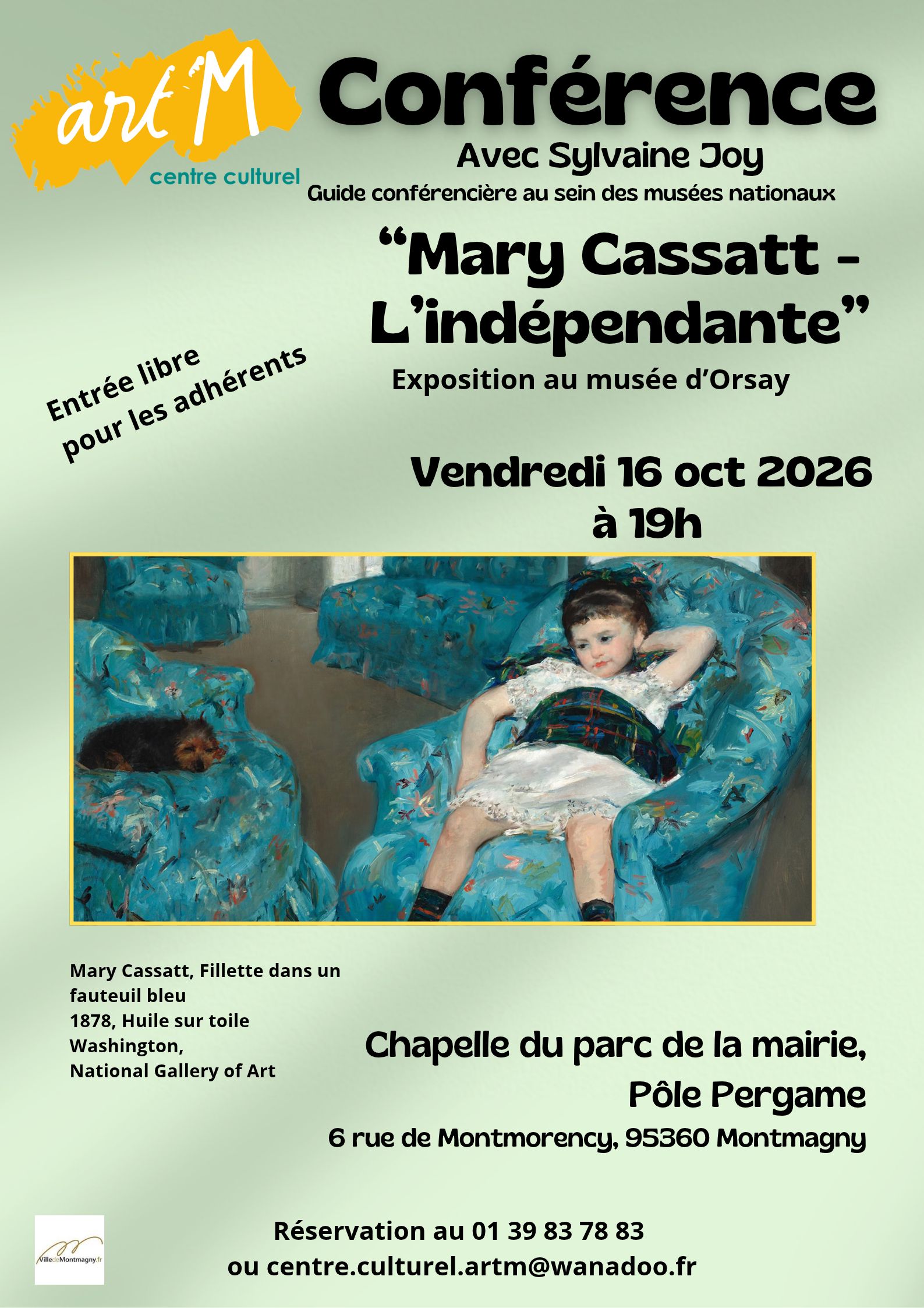 Conf&eacute;rence Mary Cassatt - Montmagny - 16 octobre 2026