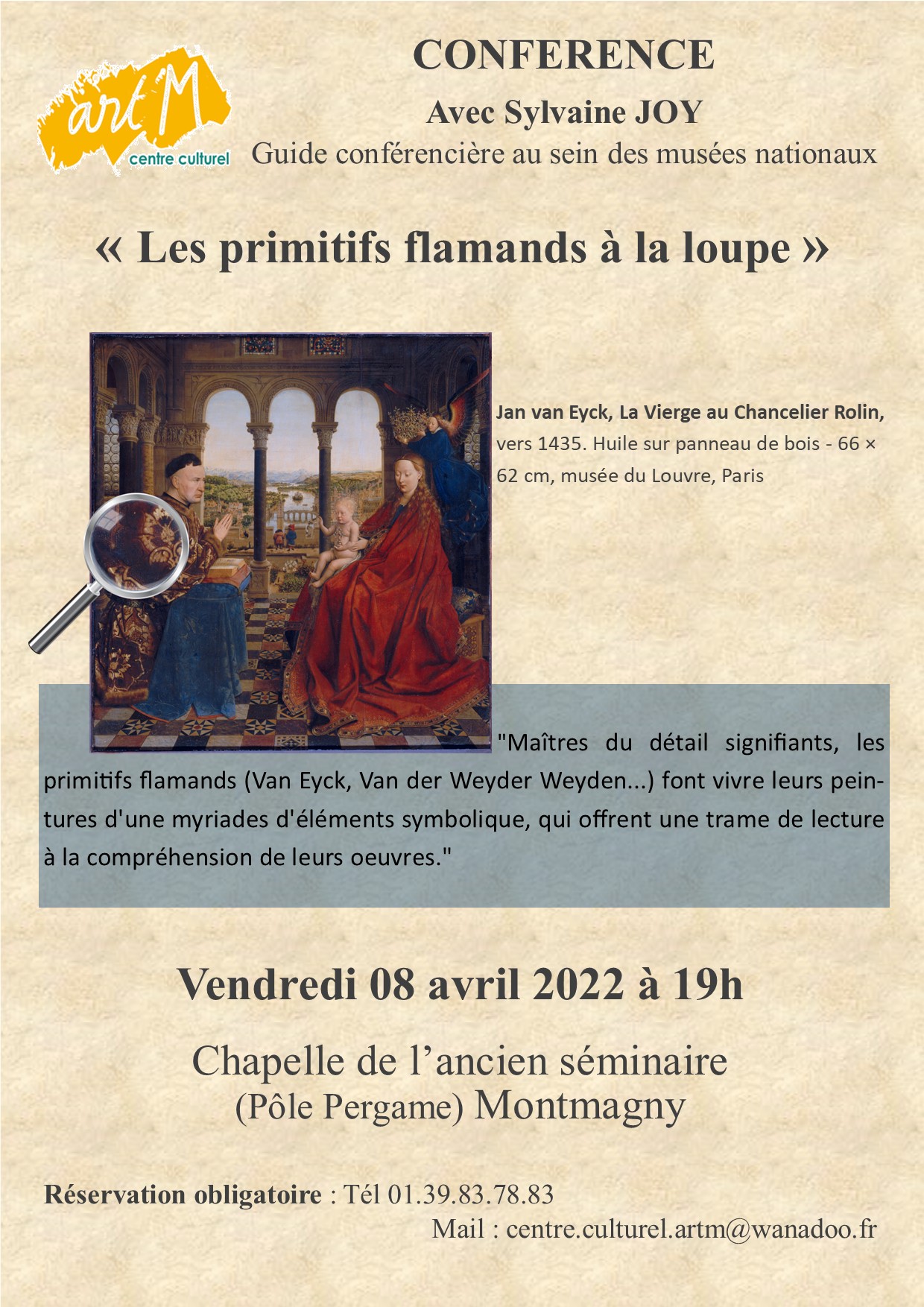 Conférence Les primitifs flamands à la loupe