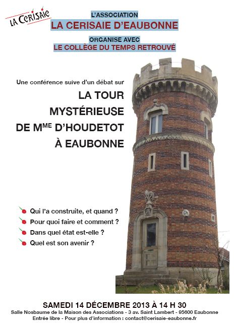 conférence sur la tour de Mme Houdetot