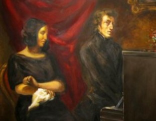 Chopin et Sand par Delacroix