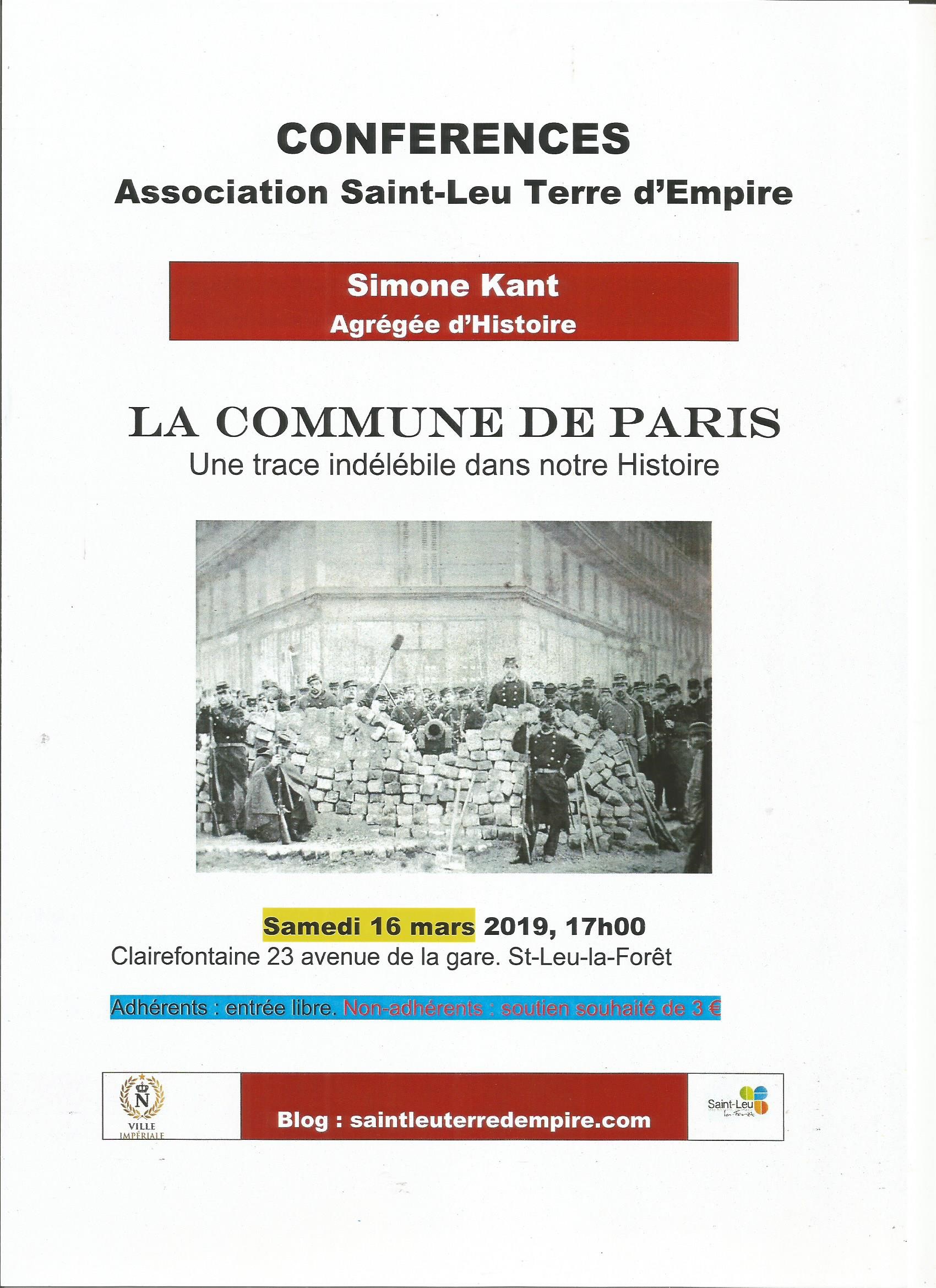 Conférence : LA COMMUNE DE PARIS