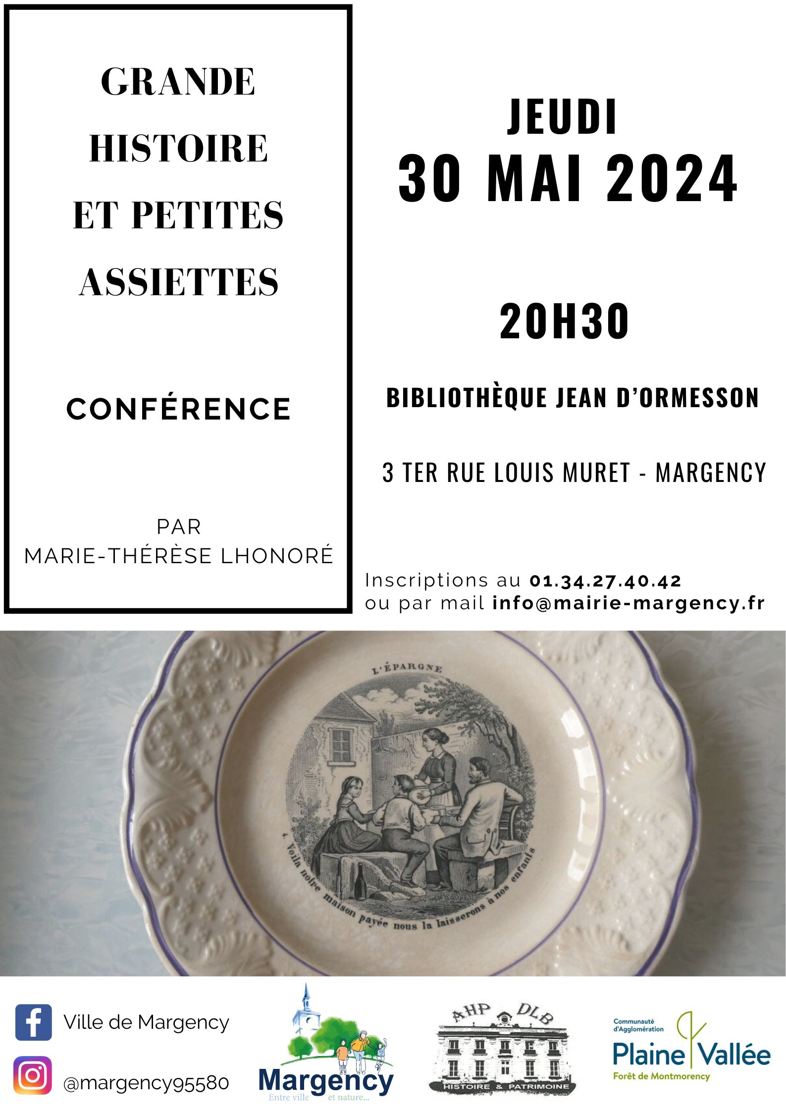 Conférence Grande histoire et petites assiettes