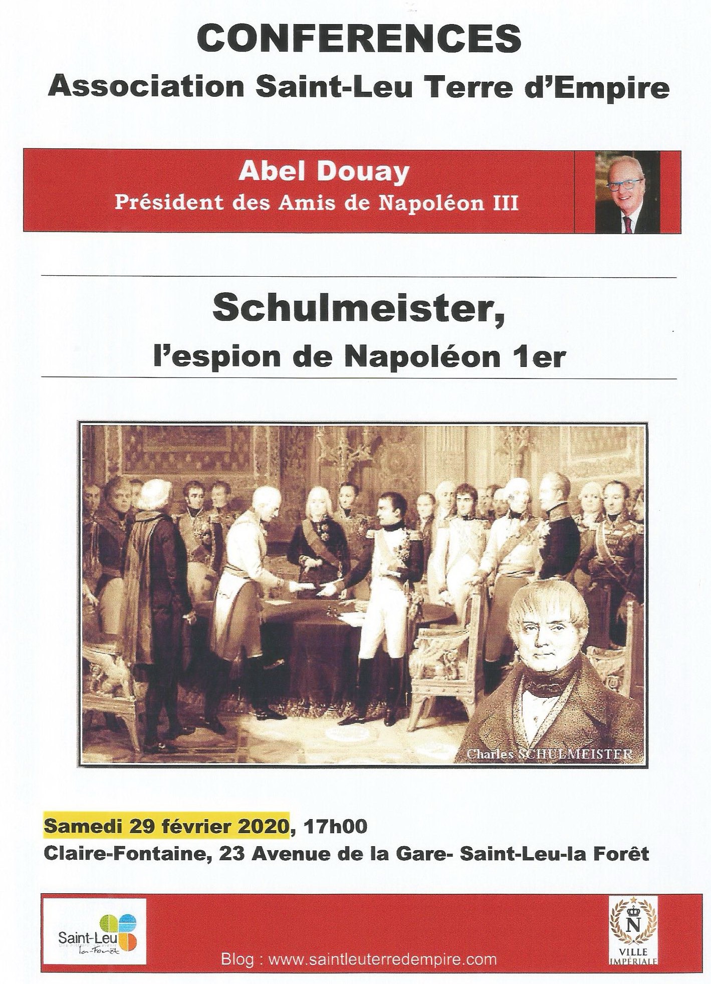 Conférence ; Schulmester, l'espion de Napoléon 1er