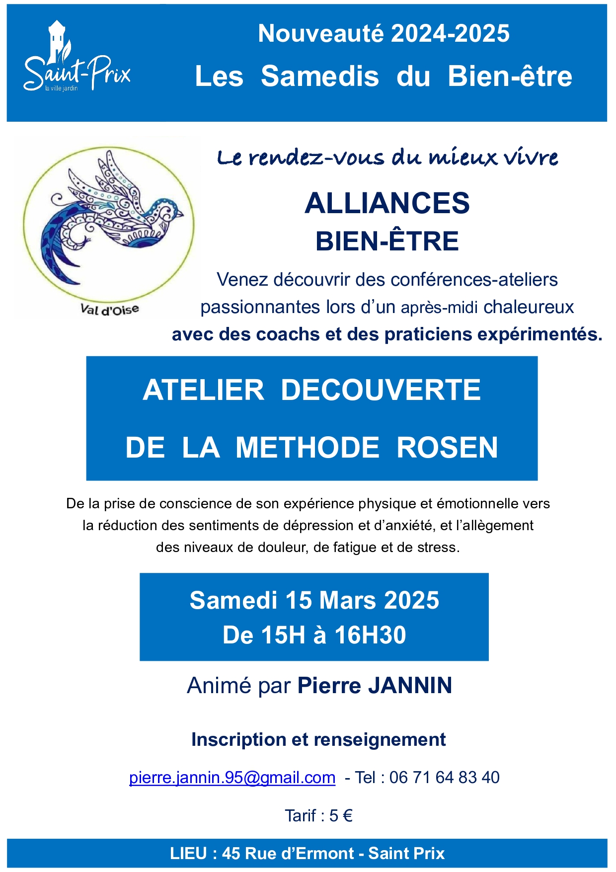Atelier découverte - Saint-Prix- 15 mars 2025