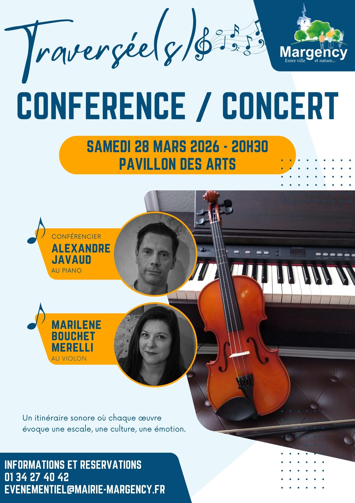 Conf&eacute;rence-concert Margency 28 mars 2026